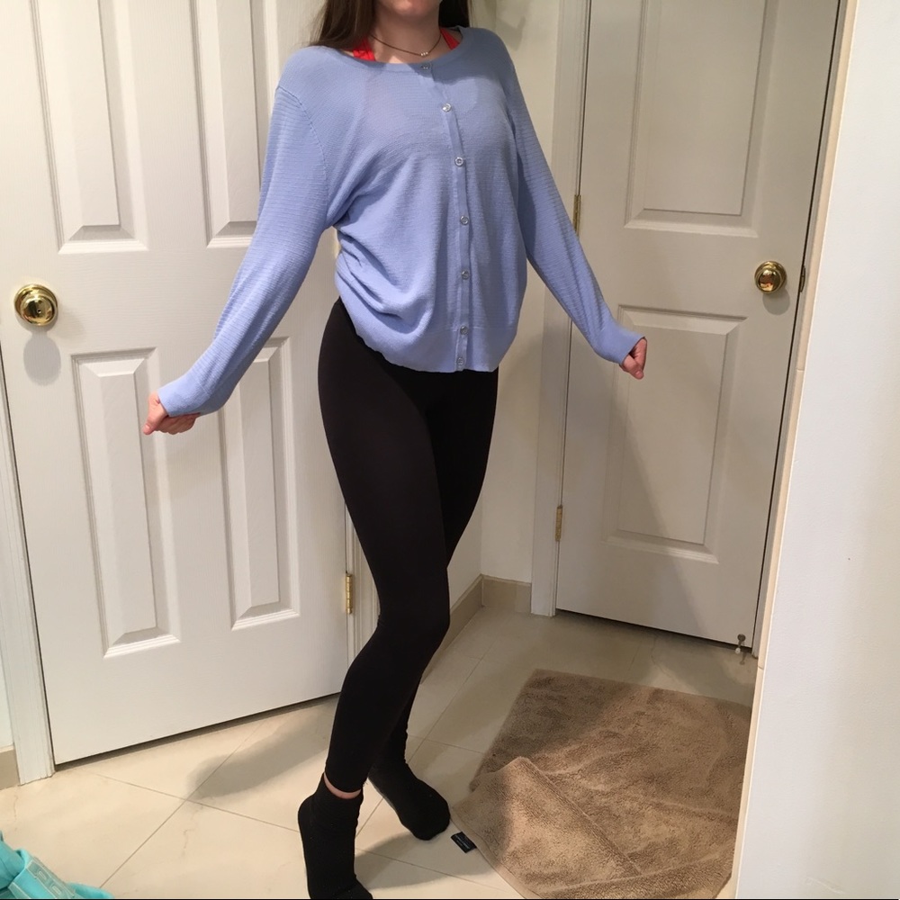 Blue ButtonUp Lightweight Sweater